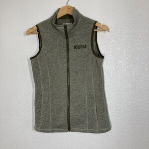 Kuiu Base Camp Vest Mens Small Gray High Loft Sweater Fleece Full Zip Jacket